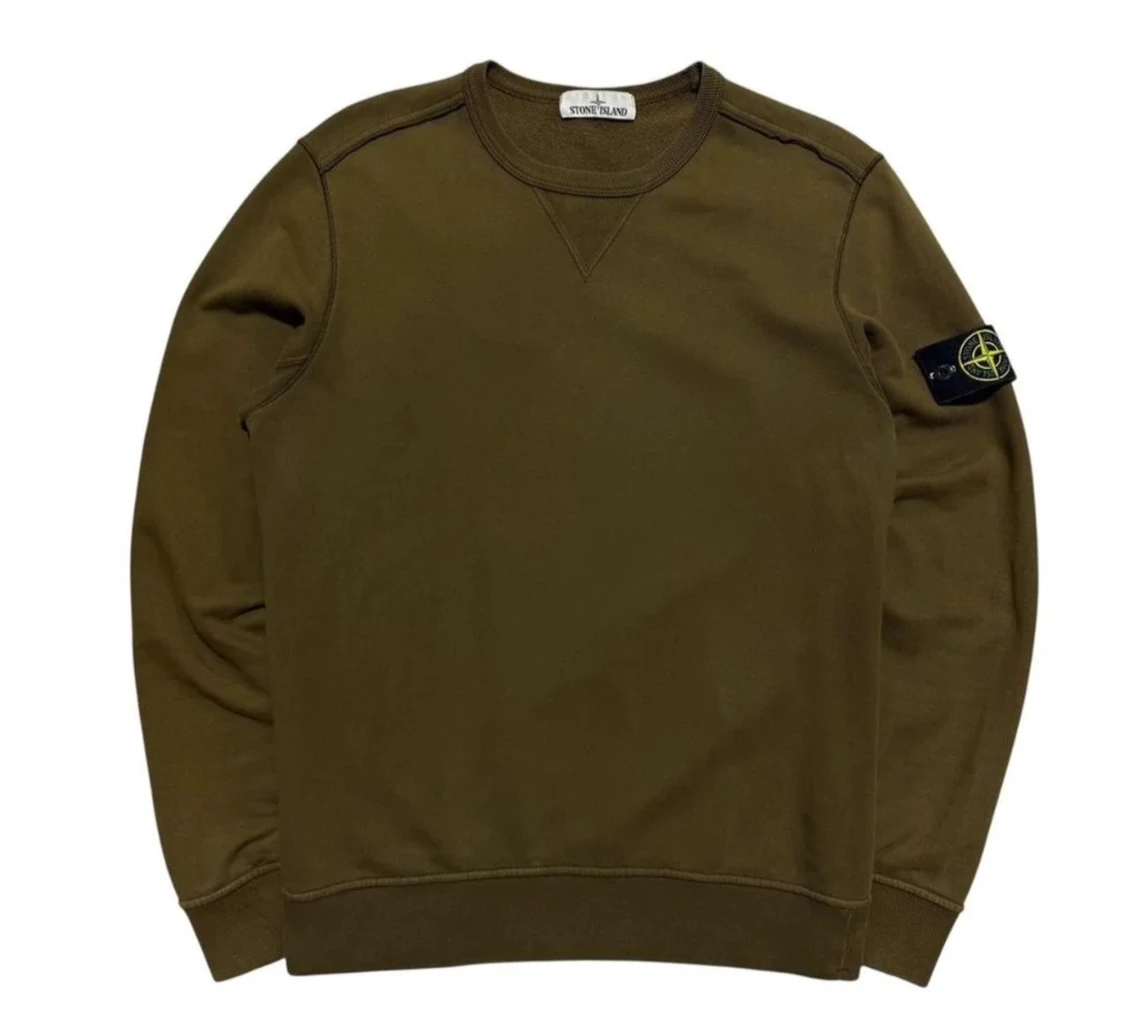 Olivgrön sweatshirt från Stone Island