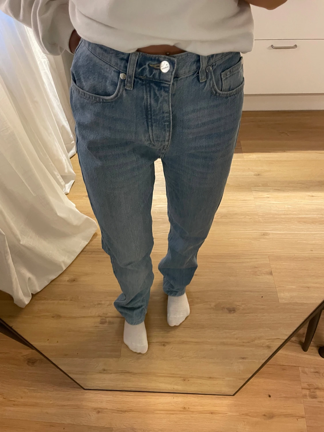 Ljusblå jeans från A DSGN, straight fit