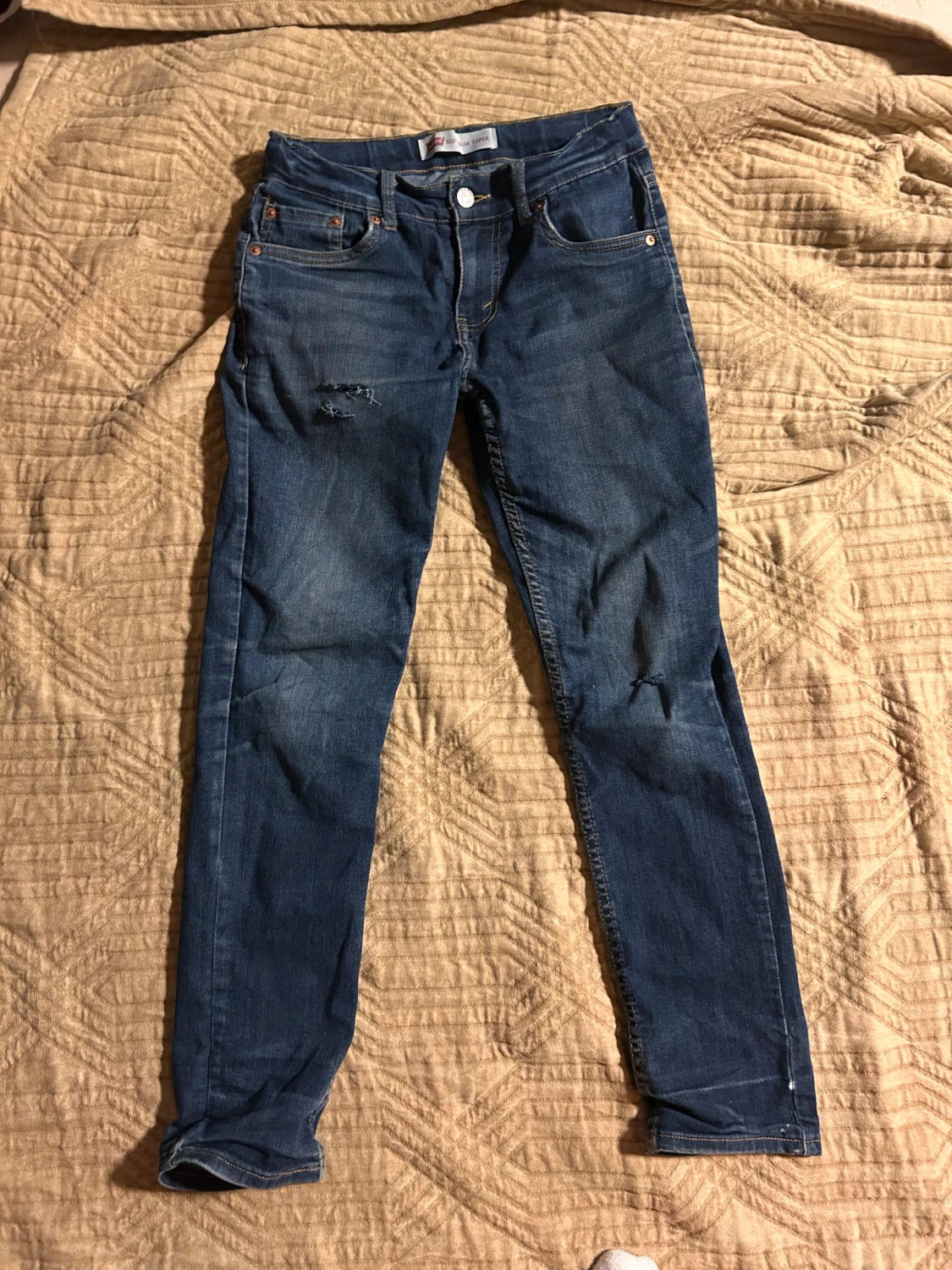 Levi's skinny jeans i mörkblå denim - 3