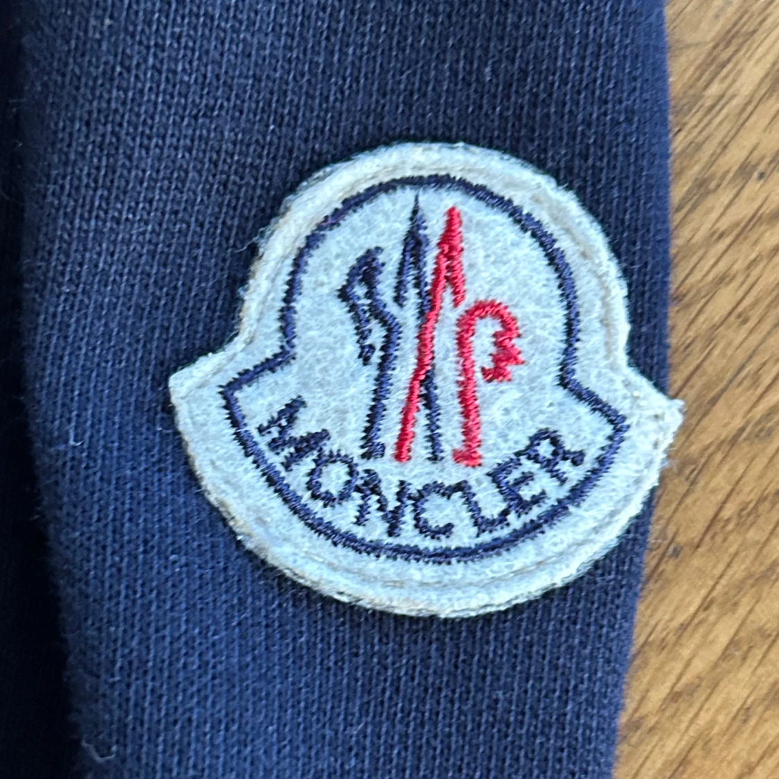 Mörkblå Moncler zip hoodie  - 3