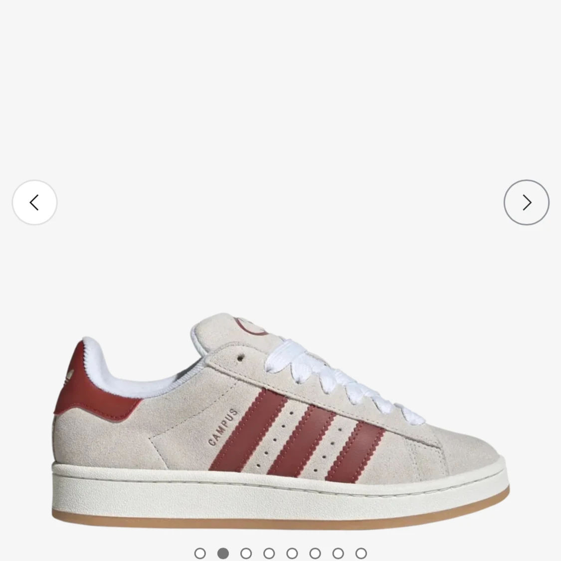 Adidas Campus sneakers beige/röd mocka - 1