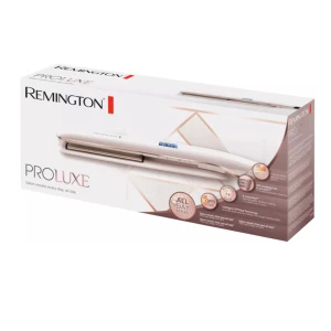 Remington PROluxe Plattång - Har olika värme inställningar från 160° till 230°. Värms upp på några sekunder bara och är så snabb att jobba med.   Ger verkligen ett perfekt resultat. Om det inte var för att jag slutat använda värme på håret hade jag nog behållt den, absolut bästa plattången jag använt!    Köpt för 7 månader sen. Väldigt fint skick!  Värmetålig fodral kan medfölja mot extra kostnad.🌸 