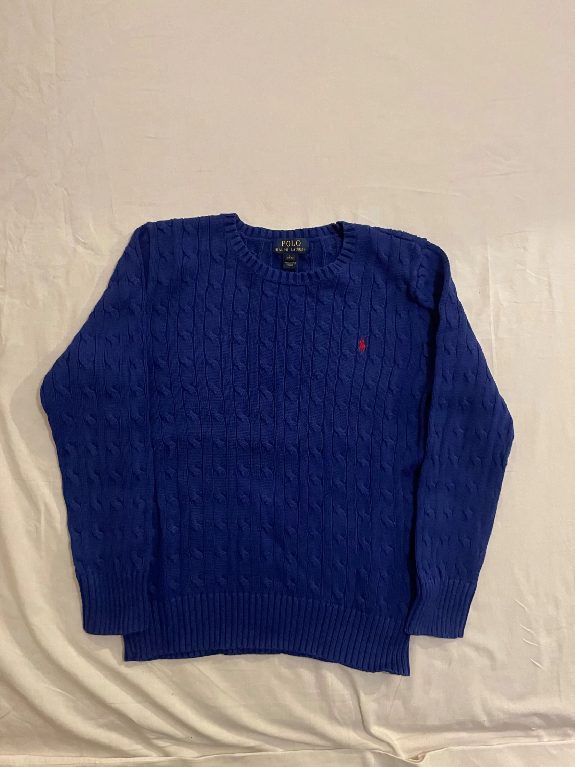 Blå kabelstickad tröja Polo Ralph Lauren - 2