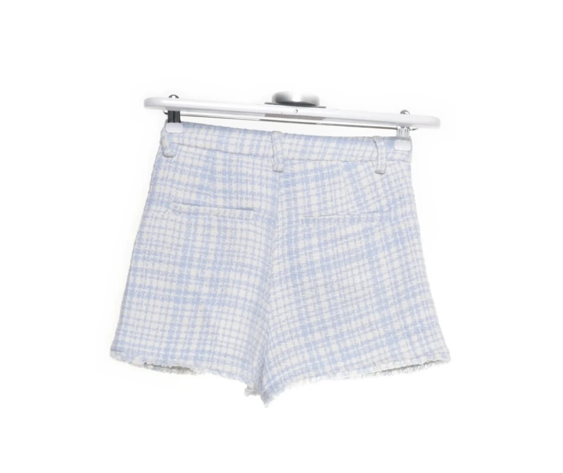 Blåvita rutiga shorts från Zara - 1