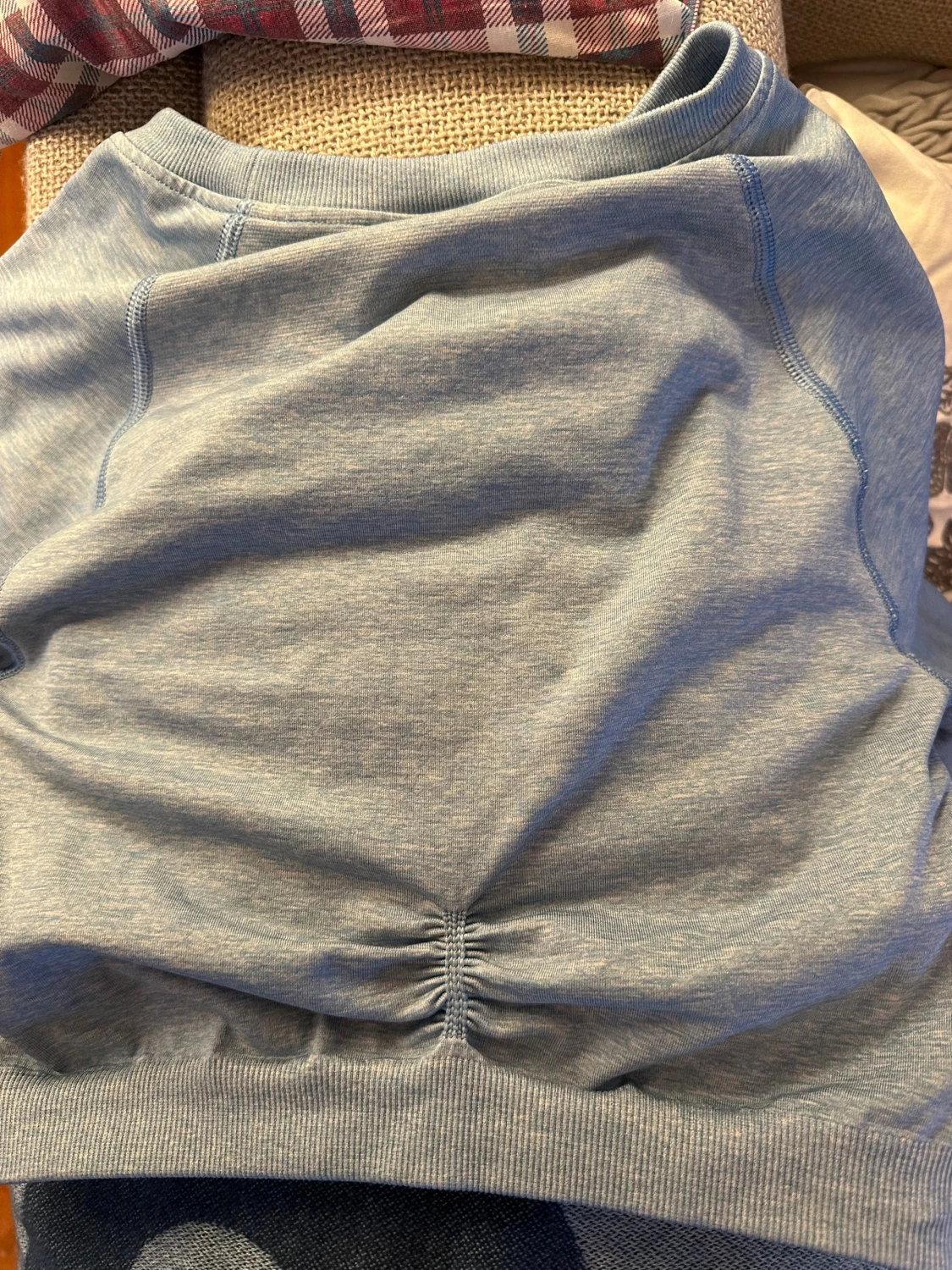 Ljusblå croppad långärmad topp Gymshark - 1