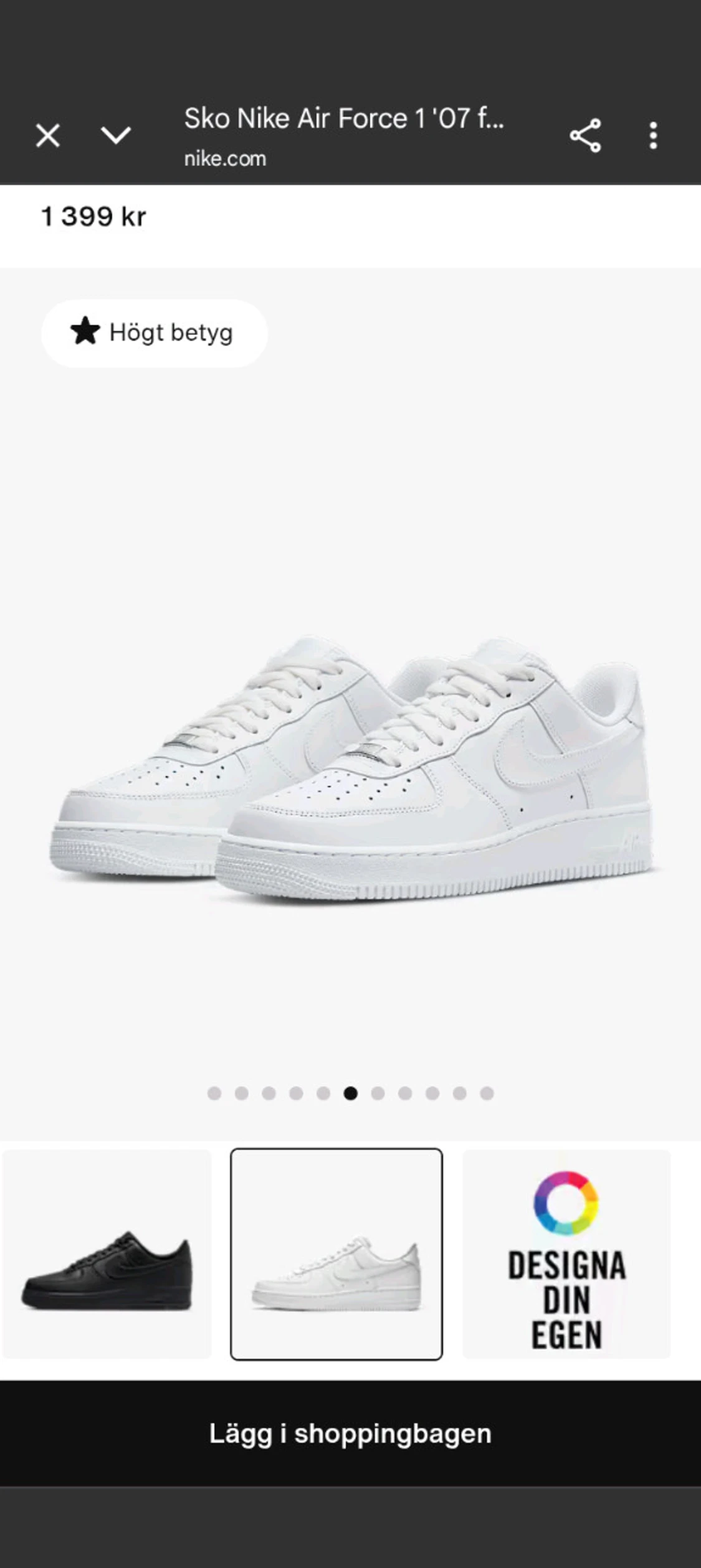 Nike Air Force 1 '07 helvita sneakers
