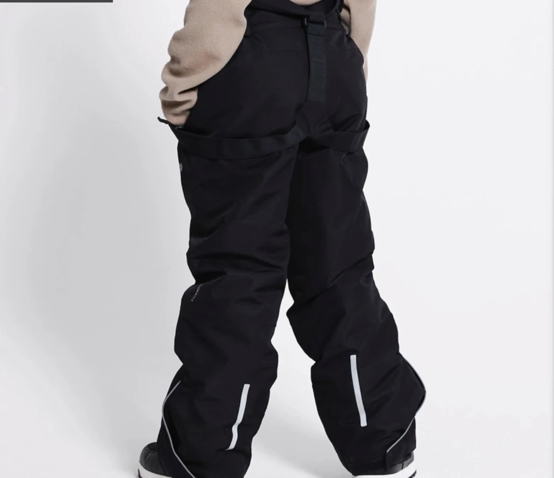 Svarta täckbyxor med hängslen - 1