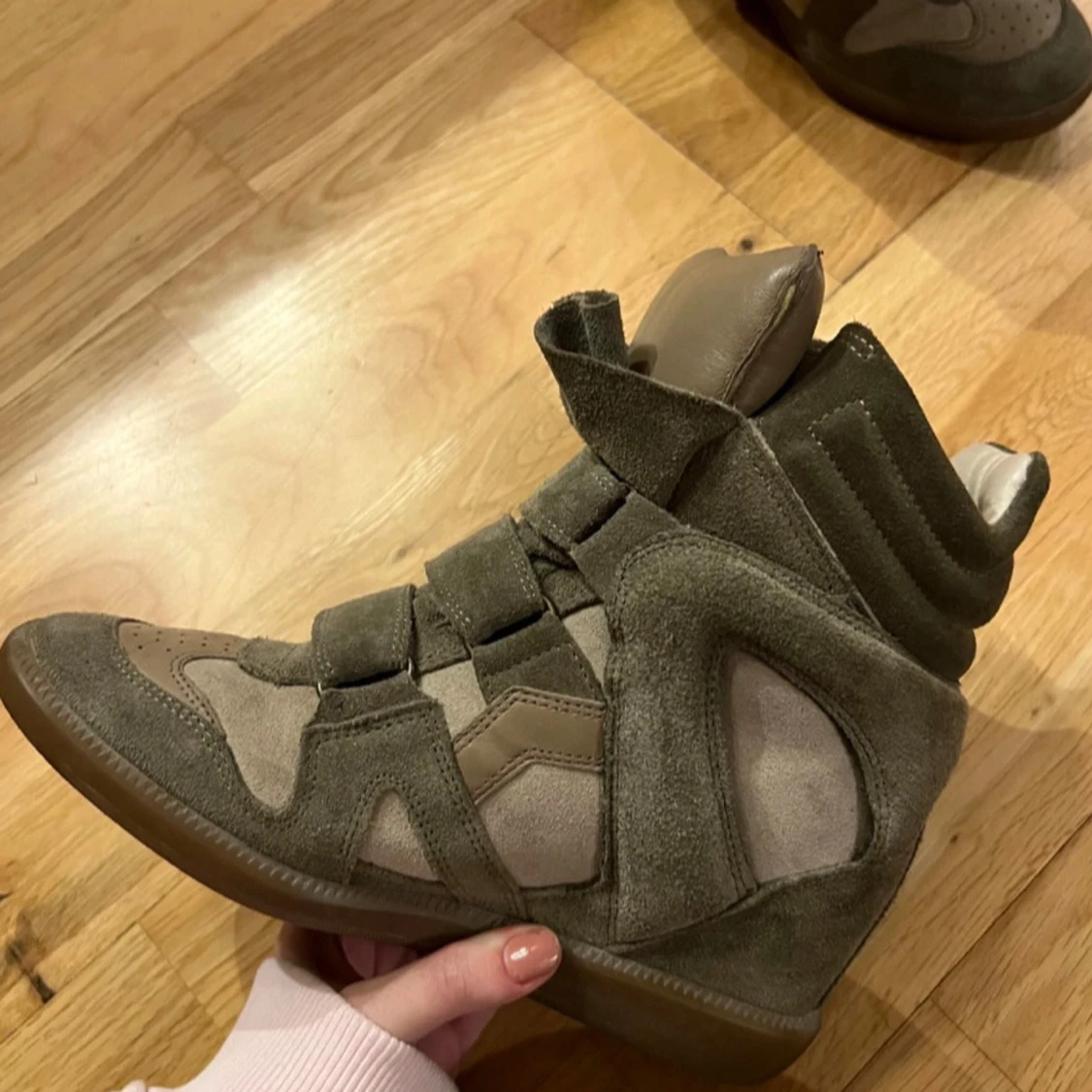 Isabel Marant wedge sneakers mocka - 1