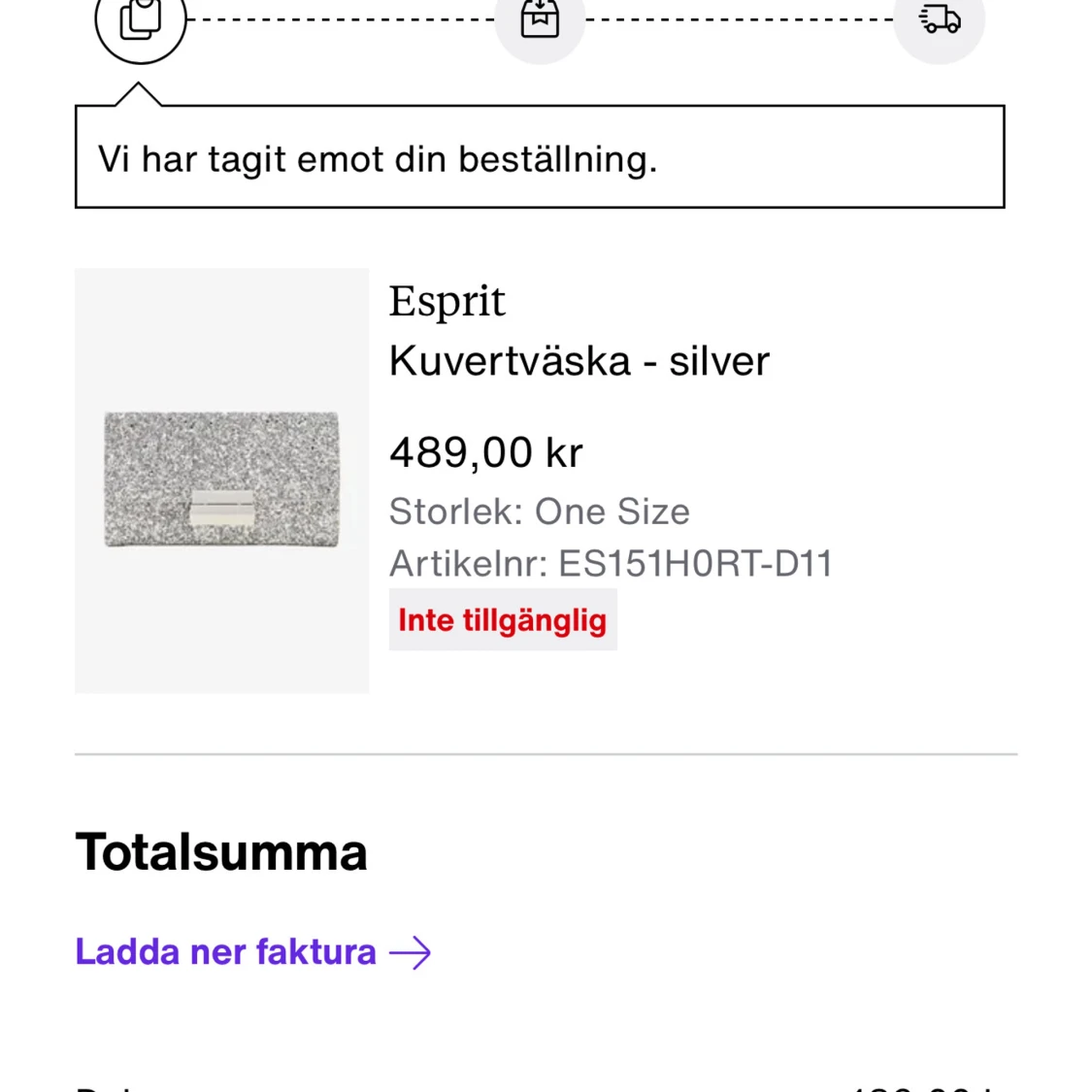 Glittrig silver kuvertväska med kedja - 4