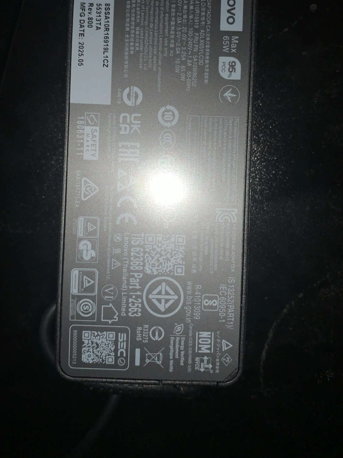 Flera svarta laddare till mobil/mobil 65W USBC - 3