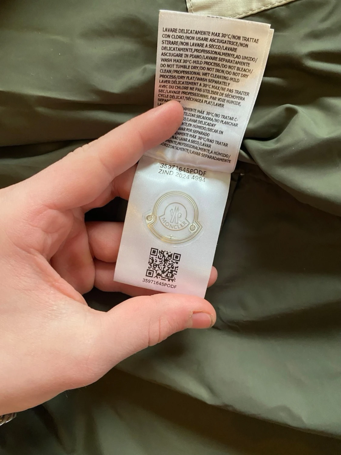 Grön Moncler vindjacka med huva - 4