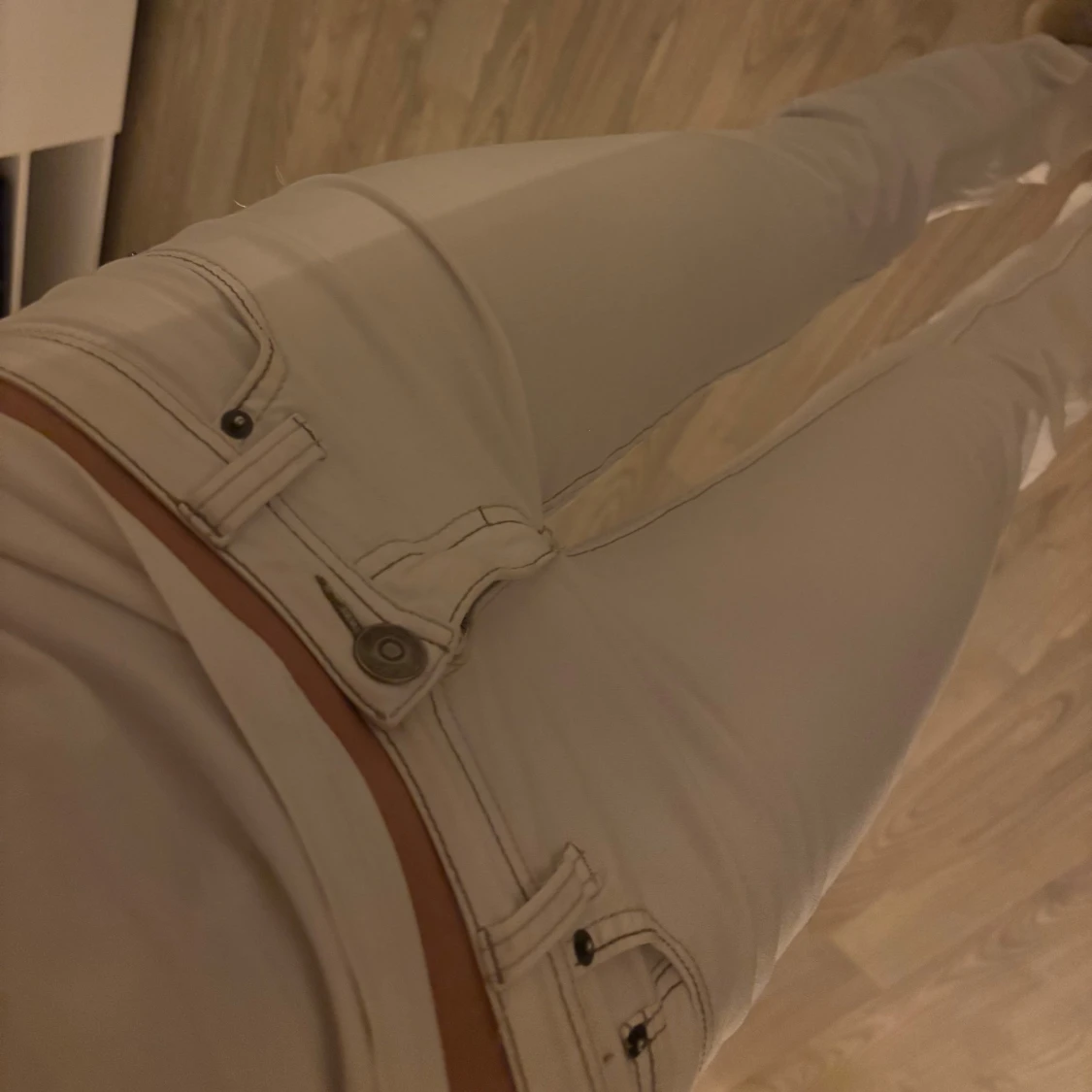 Vita lågmidjade jeans - 3