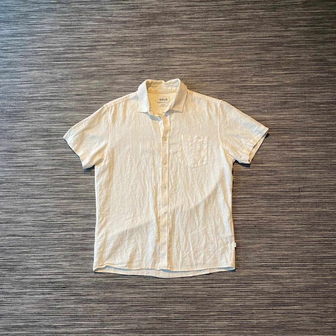 Vit kortärmad skjorta från Solid