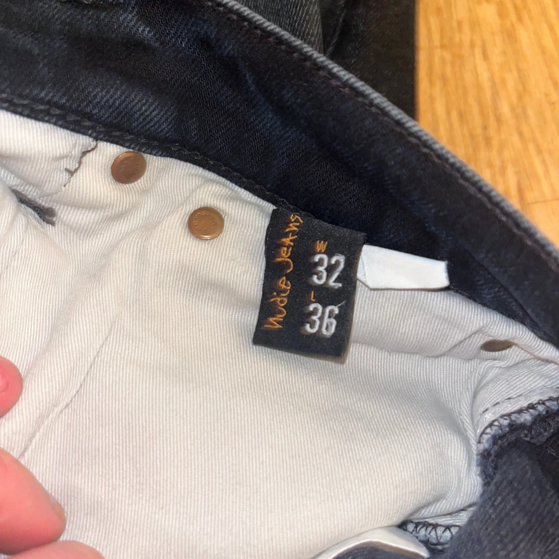 Mörkblå Nudie Jeans Lean Dean 32/36  - 2