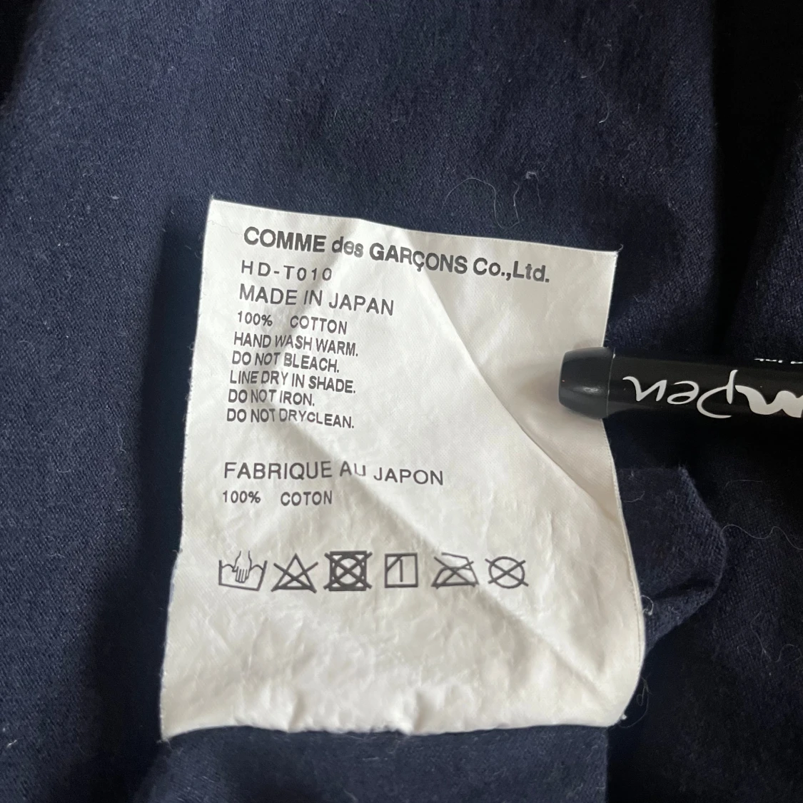 Mörkblå långärmad tröja Comme des Garçons Homme - 4