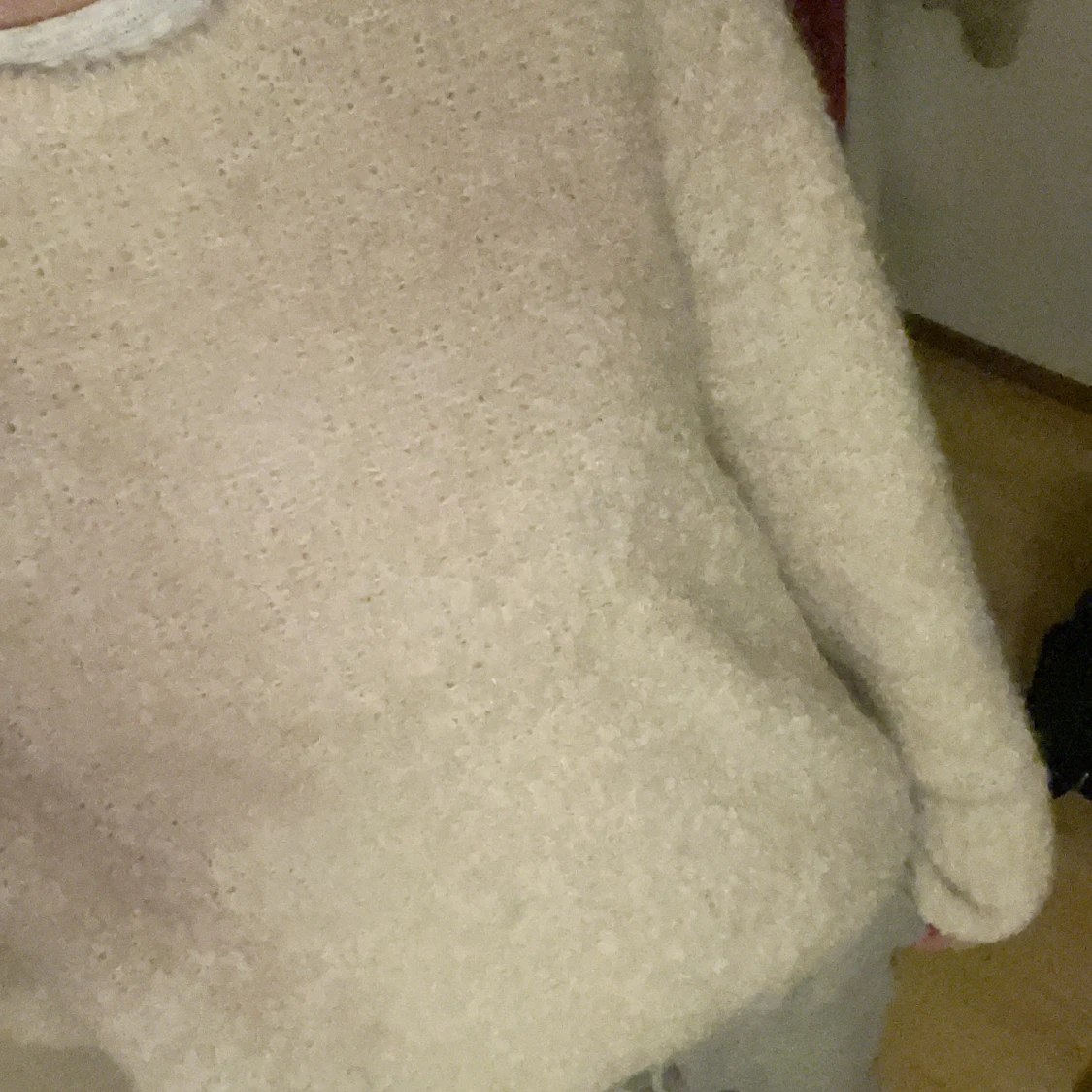 Beige fluffig stickad tröja H&M - 3