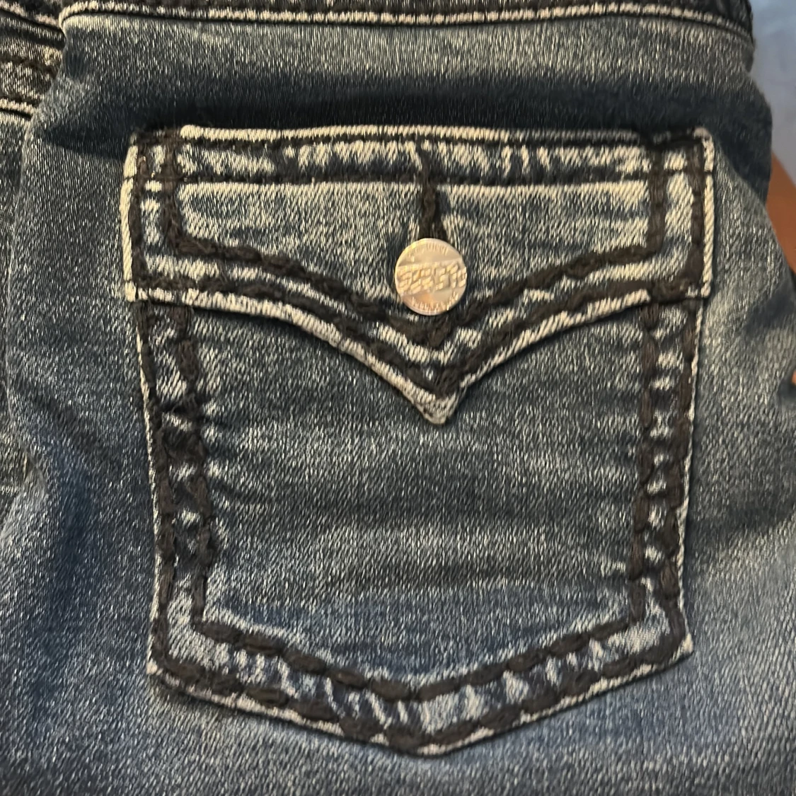 Mörk Blå jeans low west - 2