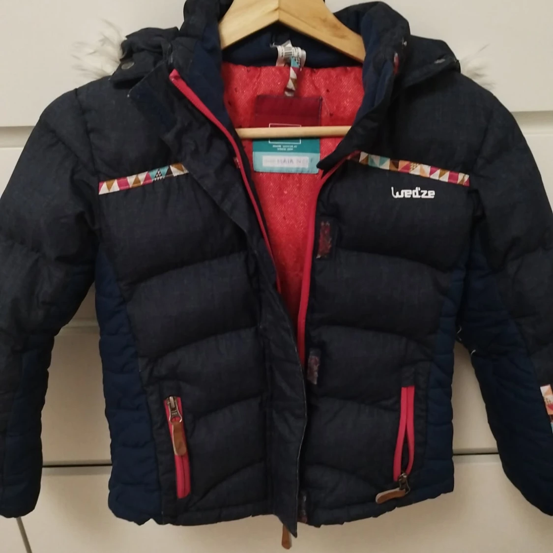 Mörkblå dunjacka för barn - 1