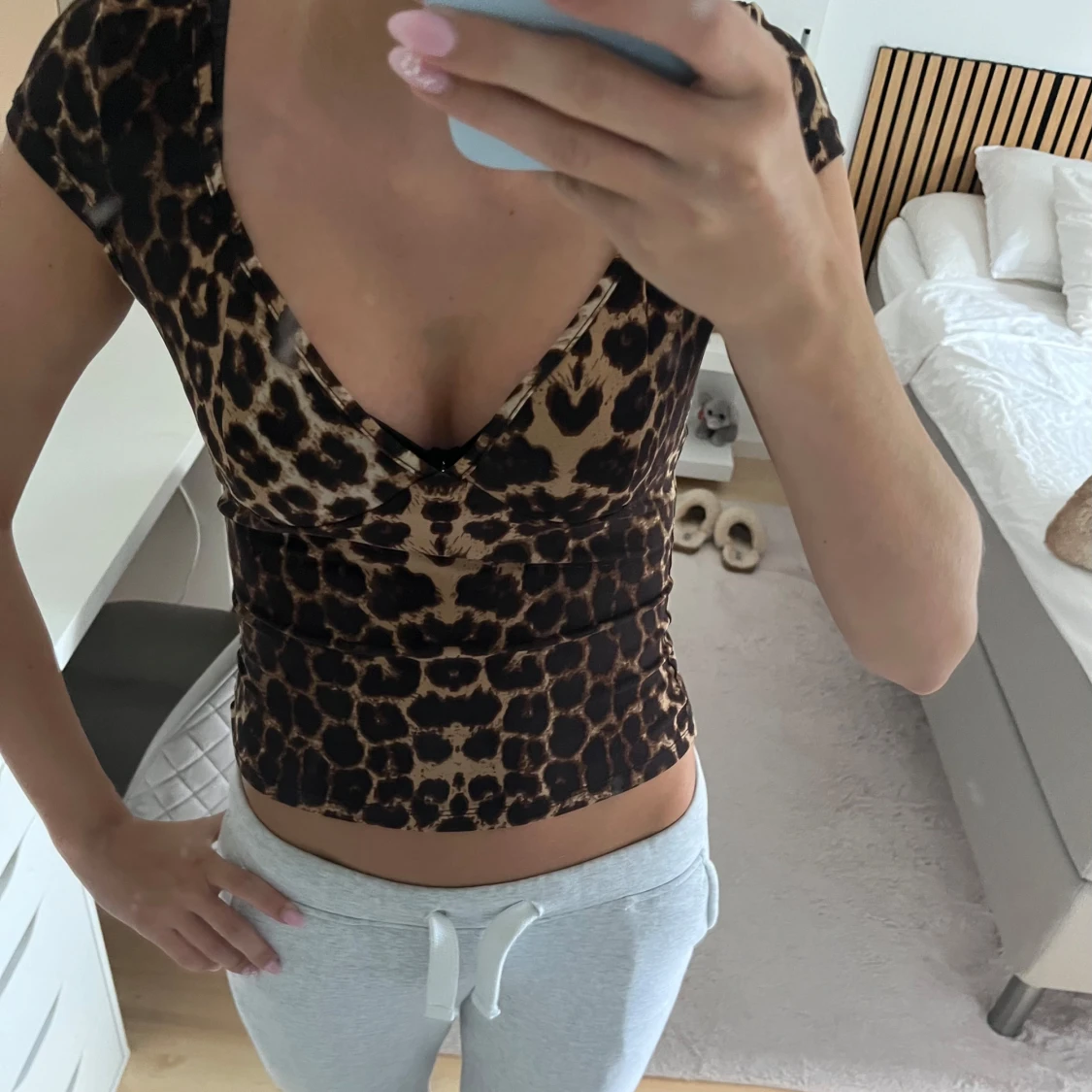Leopardmönstrad topp