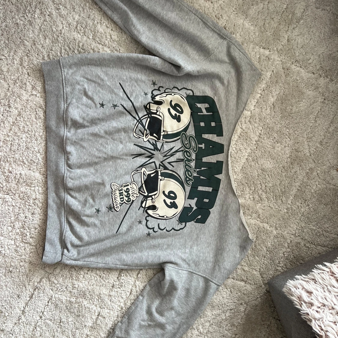 Grå sweatshirt med CHAMPS-tryck