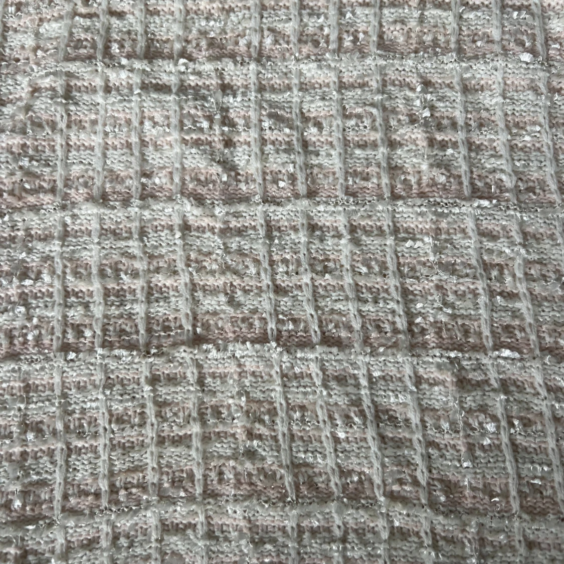 Vit stickad kortärmad tröja - 1