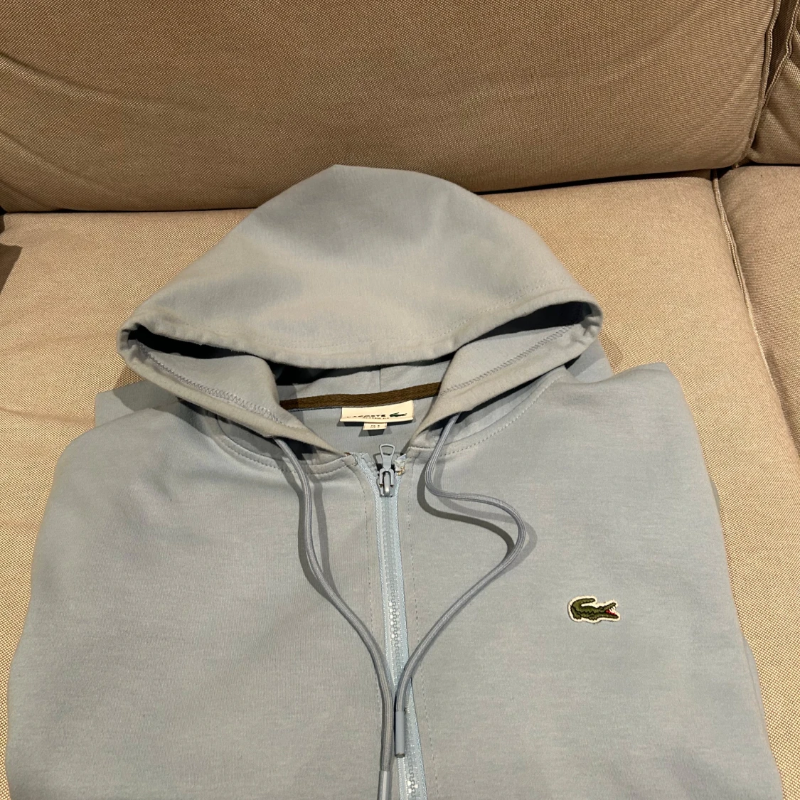 Lacoste zip hoodie ljus blå
