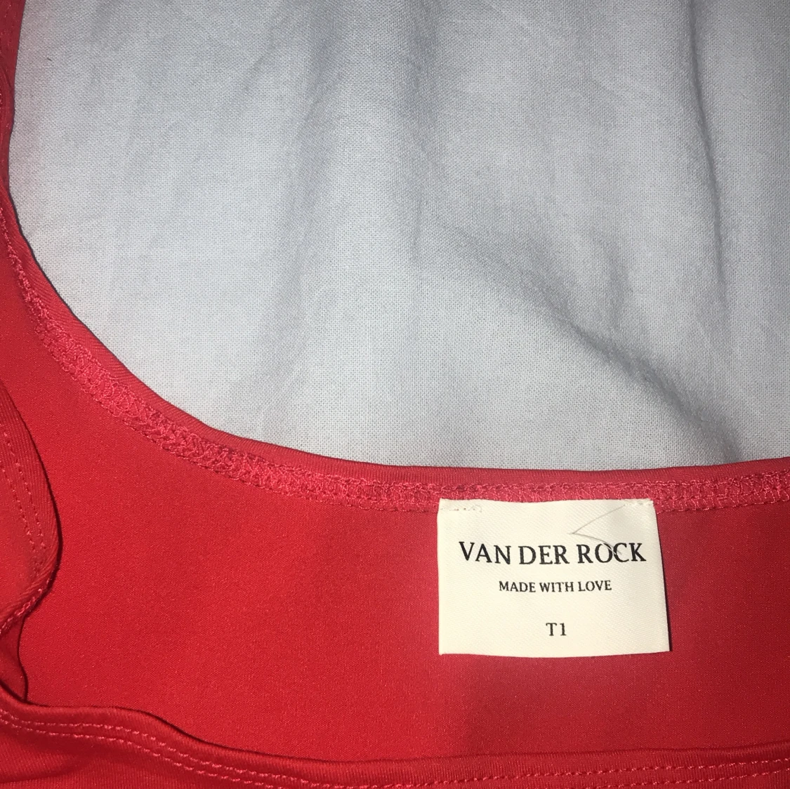 Röd Van Der Rock klänning med slits - 2