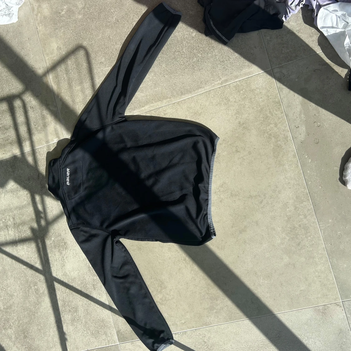 Svart Bauer half zip tröja S - 1