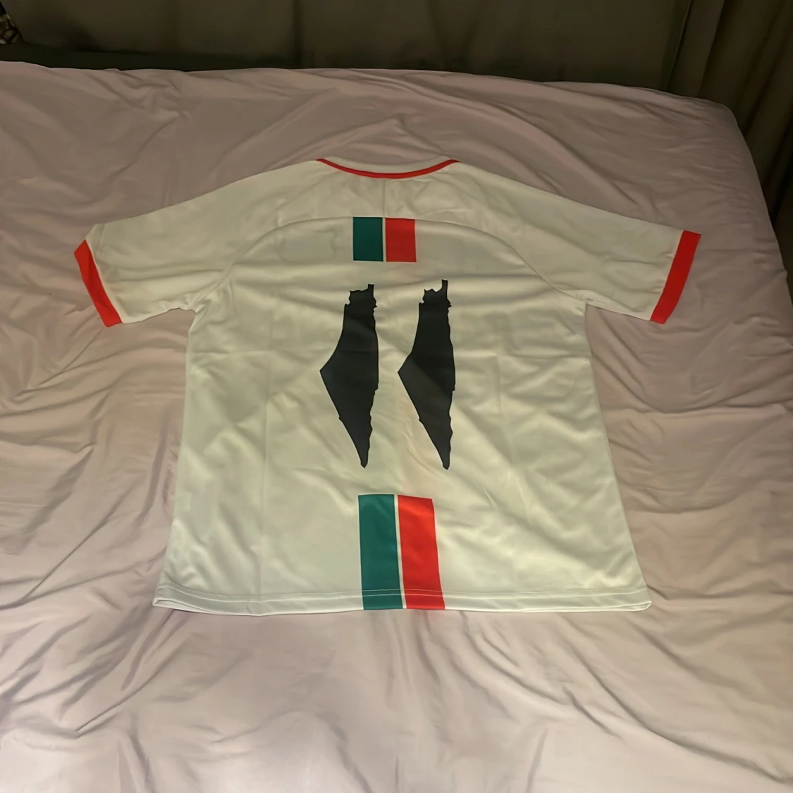 Vit Palestina fotbollströja med tryck - 1