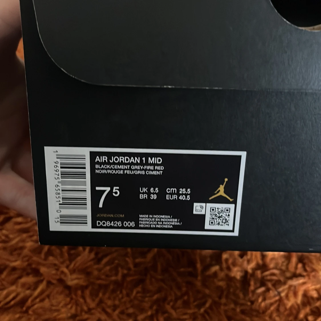 Nike Air Jordan 1 Mid svart/grå/röd - 2