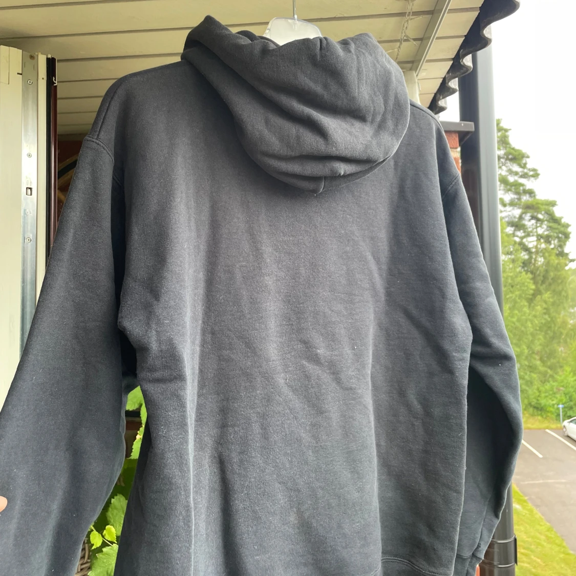 Svart Thrasher hoodie med flames - 1