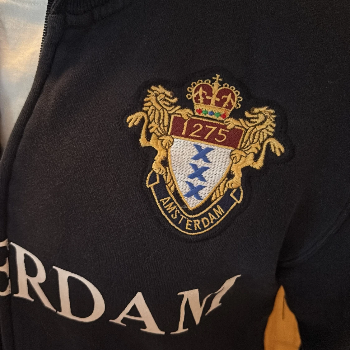 Svart zip hoodie Amsterdam Sports - 2