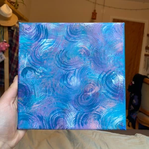 Abstrakt akrylmålning - Säljer den här abstrakta akrylmålningen som jag har skapat. Måtten är ca 20x20cm