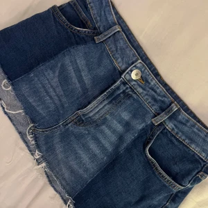Jeanskjol - Ljusblå & mörkblå jeans kjol