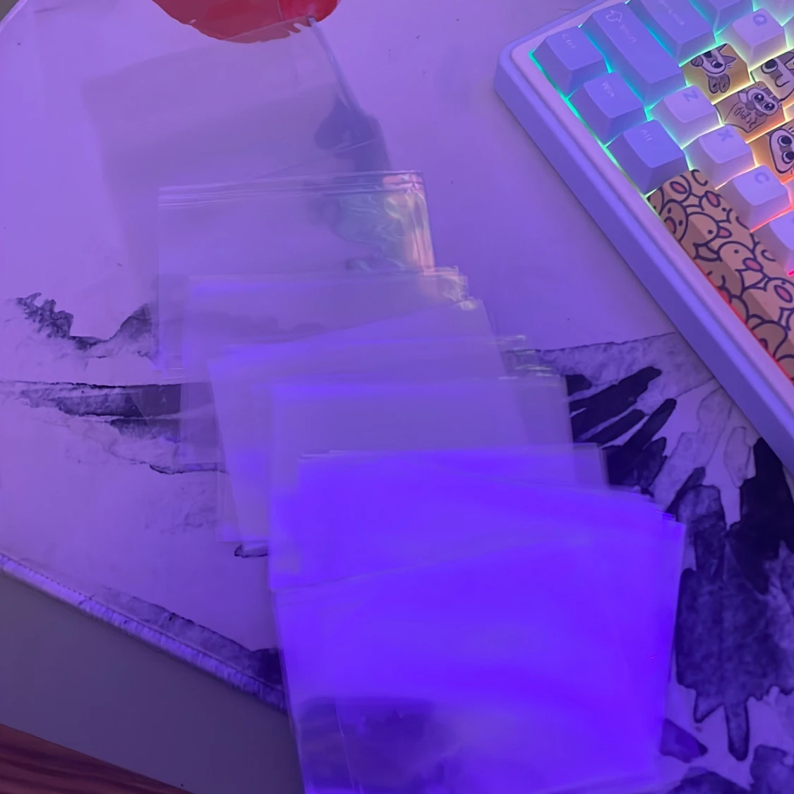 Transparanta plastfickor för kort/ sleeves - 1