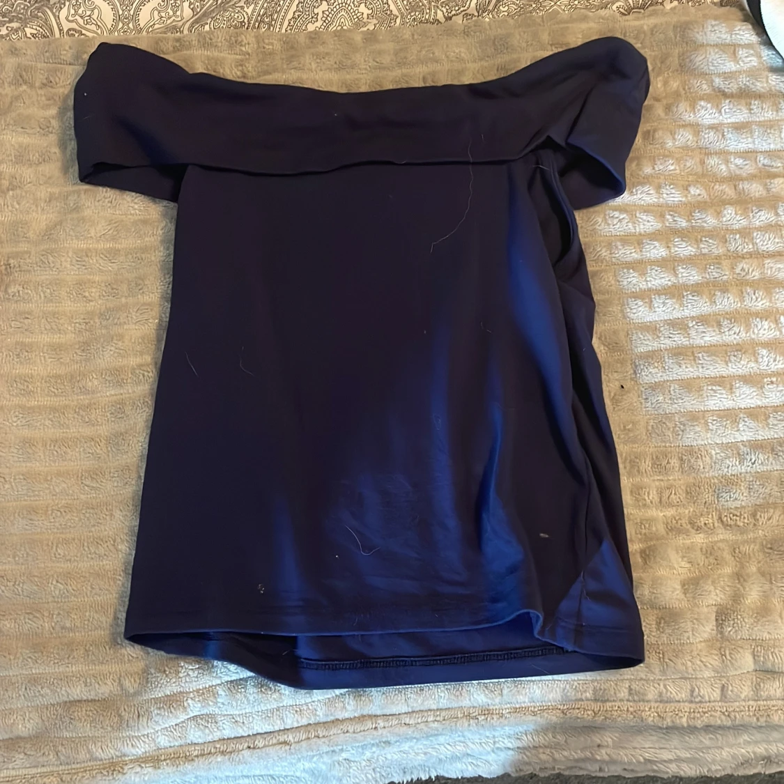 offshoulder topp mörkblå - 1