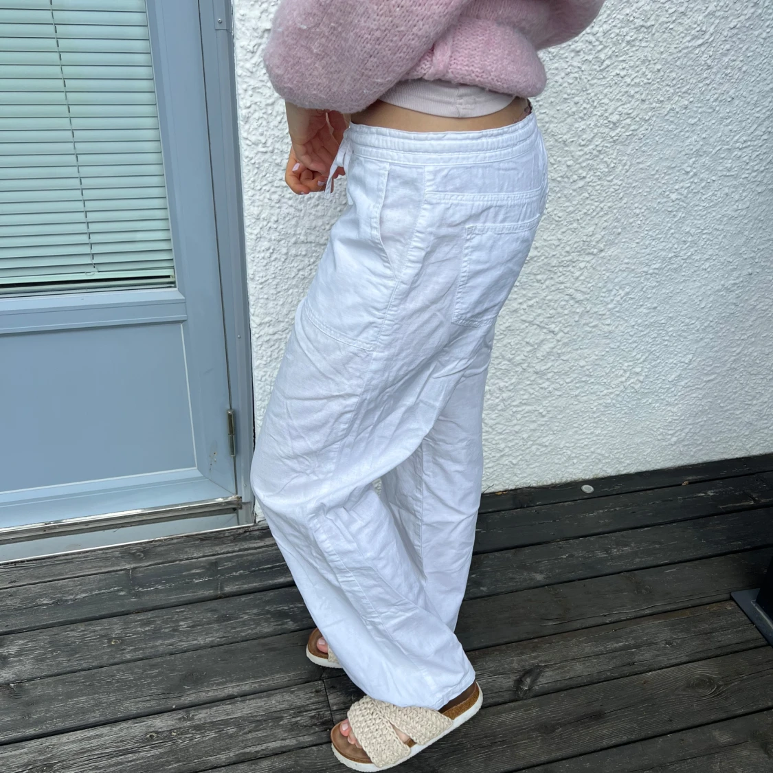 Lågmidjade linnebyxor - 1