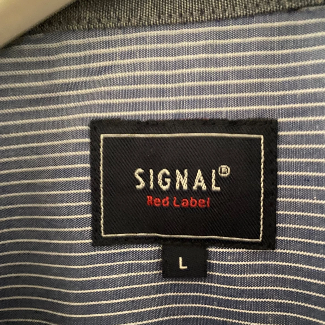 Blårandig kortärmad skjorta från Signal Red Label - 3