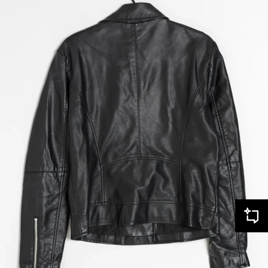 Svart skinnjacka från VILA - 2