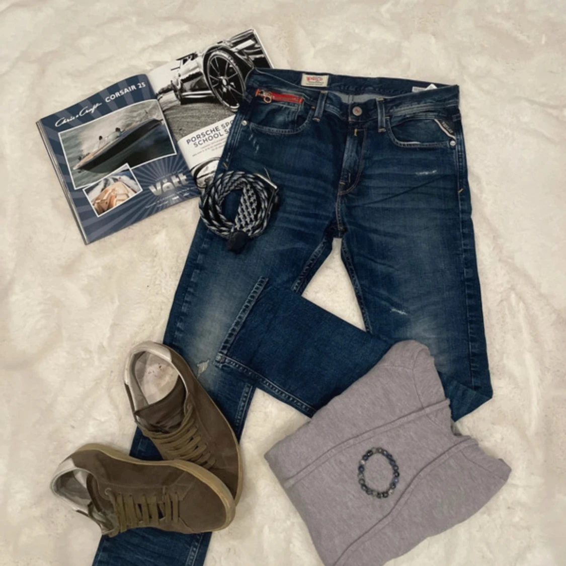 Blå slim jeans från Replay