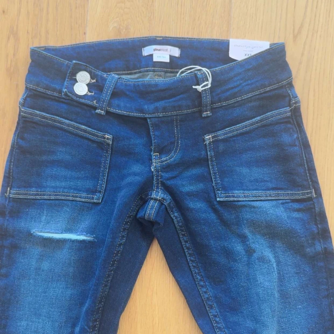 Blå bootcut jeans från Gina Tricot XXS - 3
