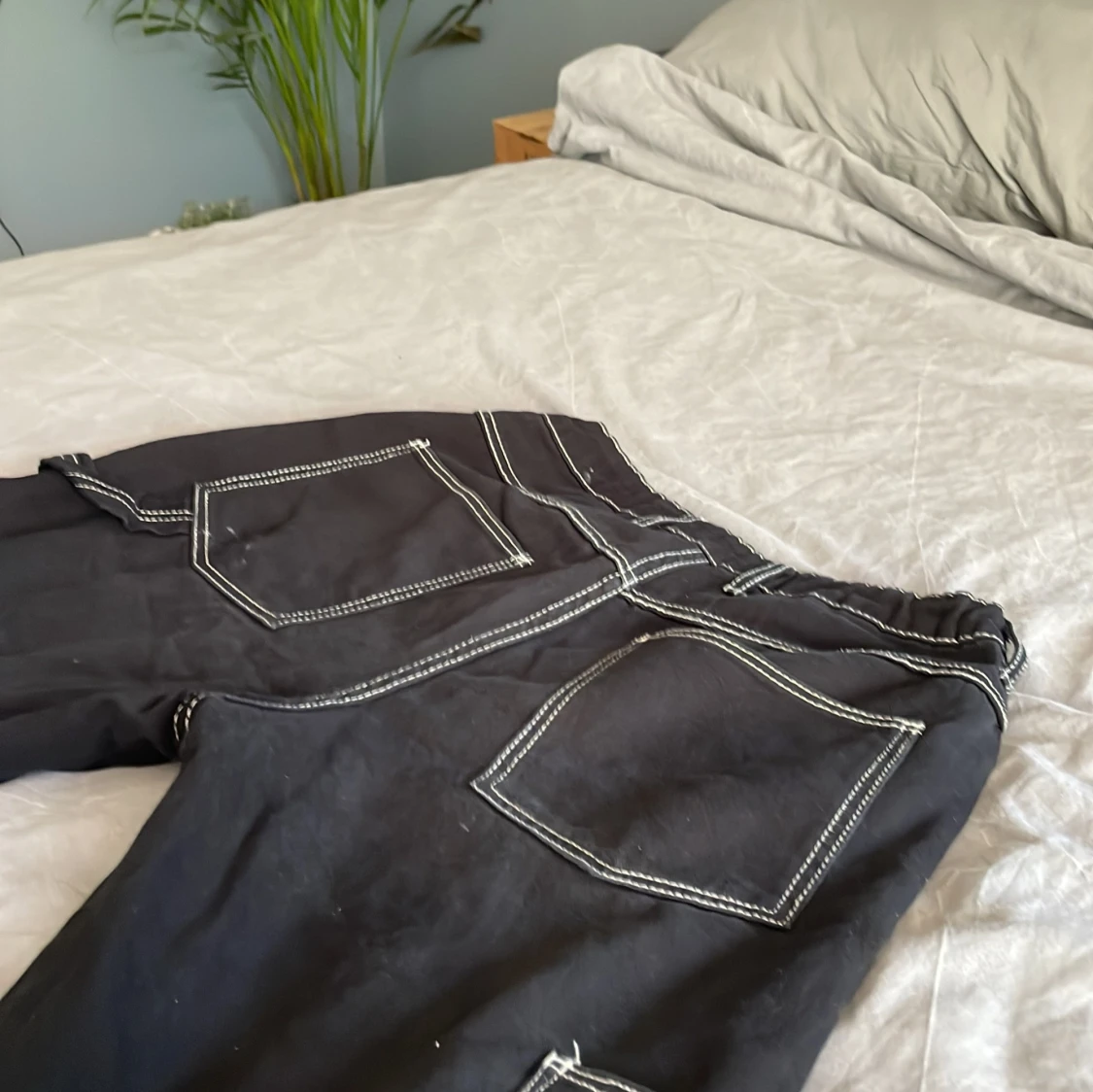 Svarta baggy byxor från H&M - 2