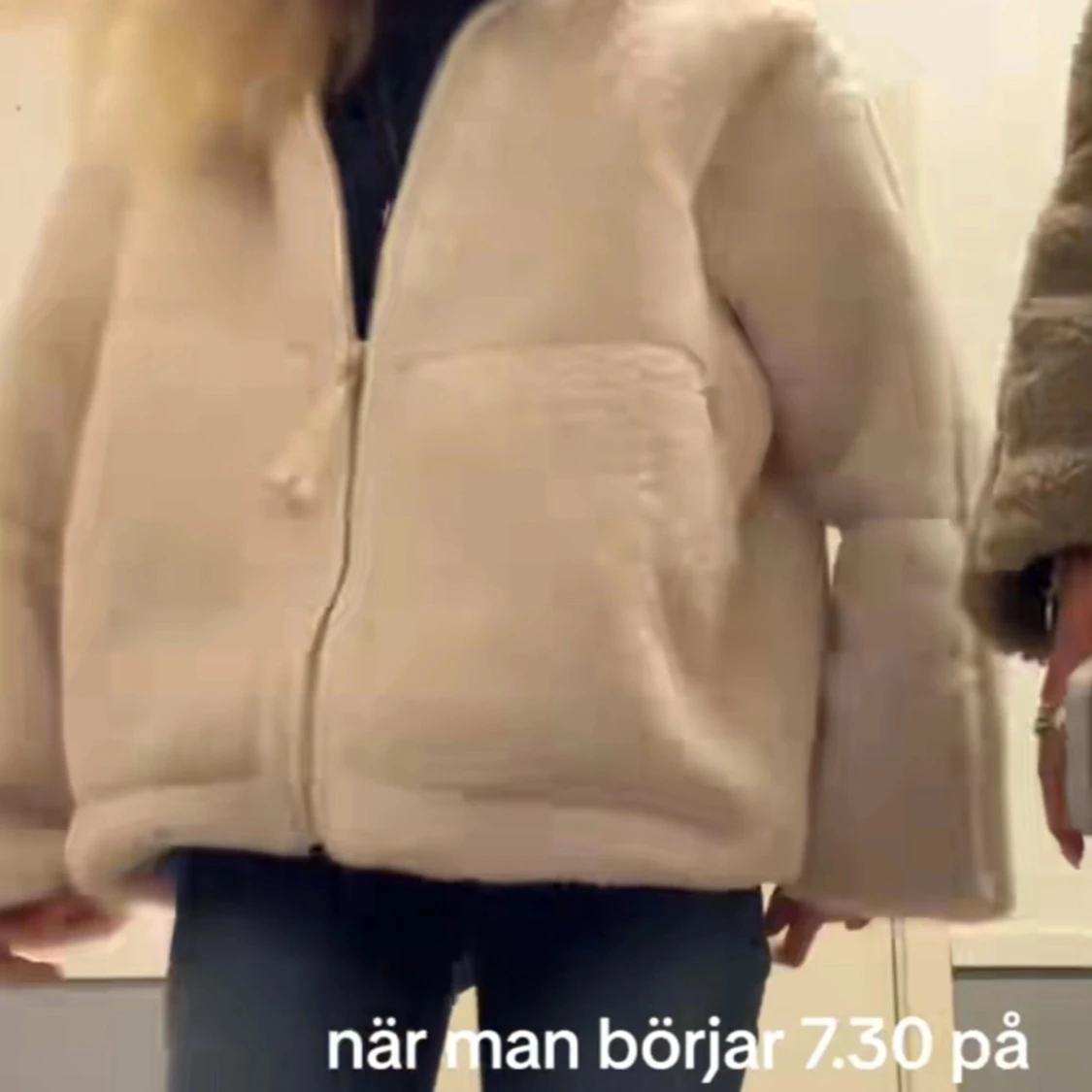 Beige teddyjacka - 2