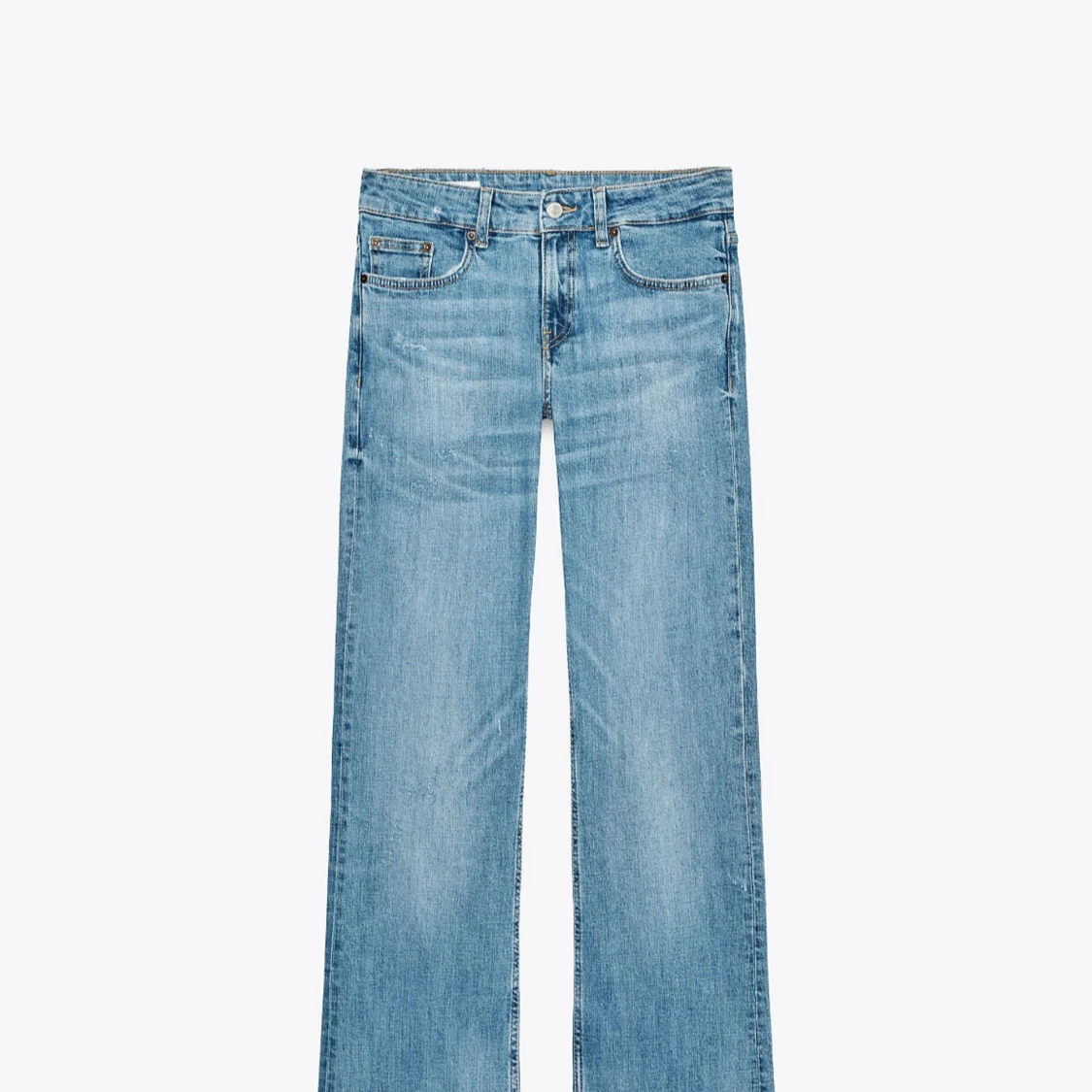 Ljusblå Zara bootcut låg midja jeans