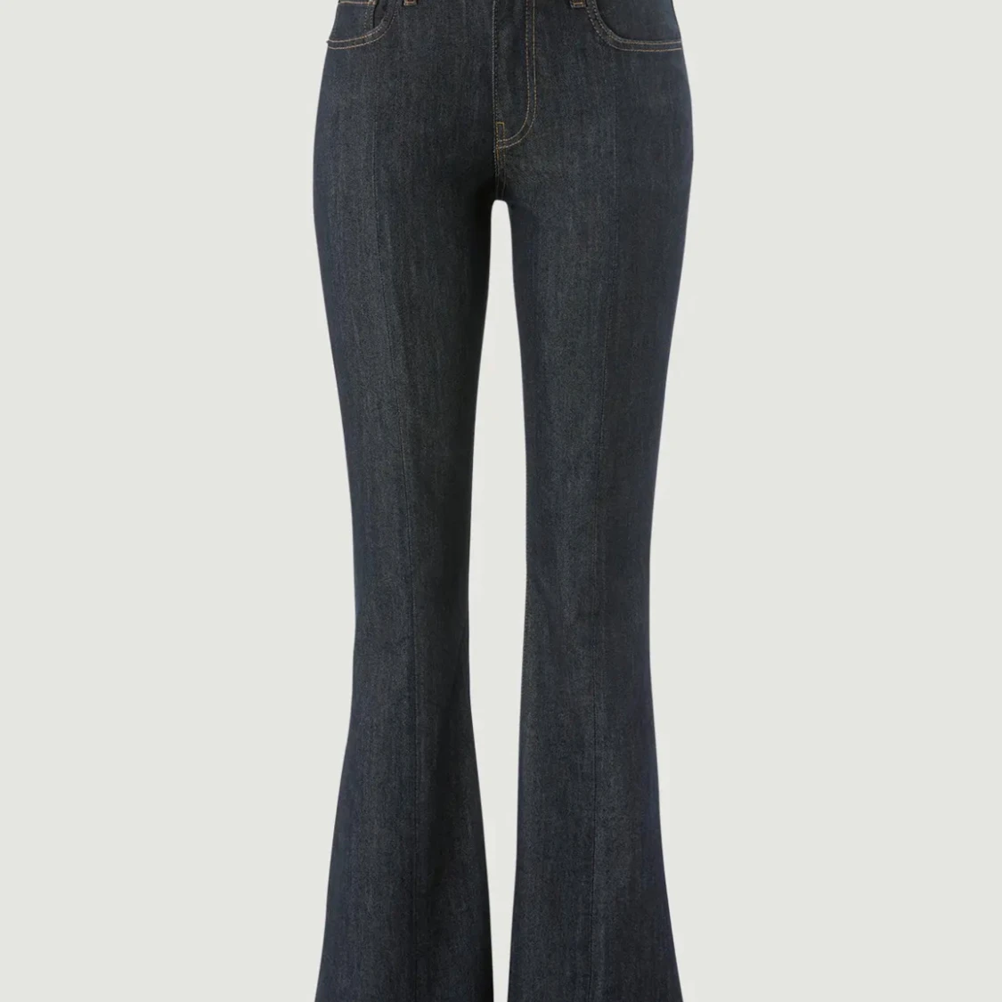 Mörkblå bootcut jeans med hög midja