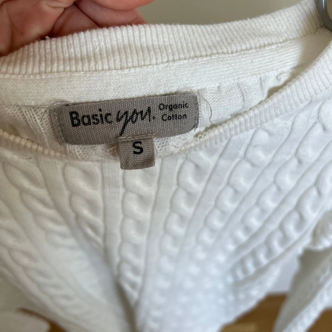 Vit stickad tröja från Basic You - 3