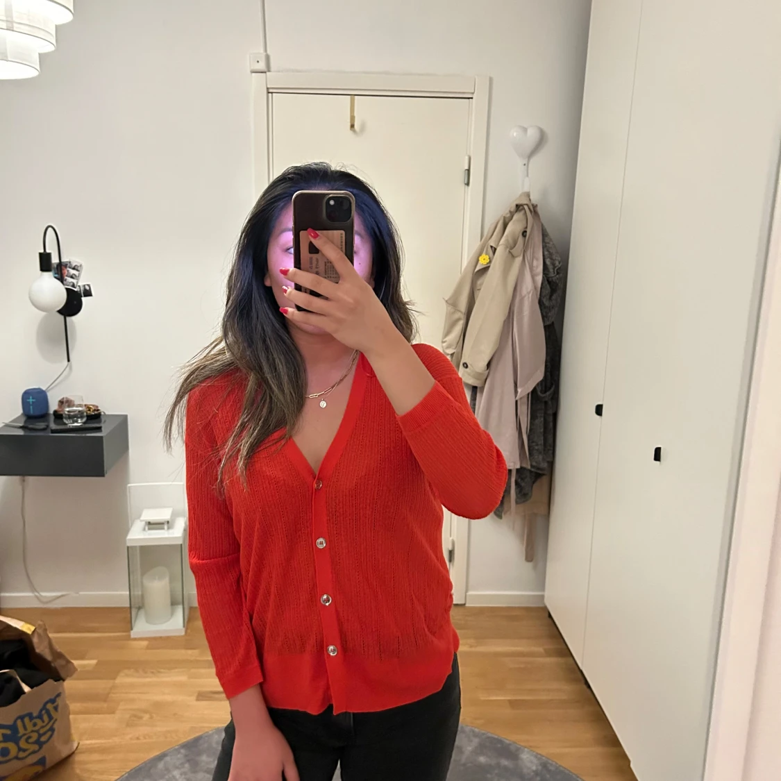 Röd kofta från Calvin Klein  - 1