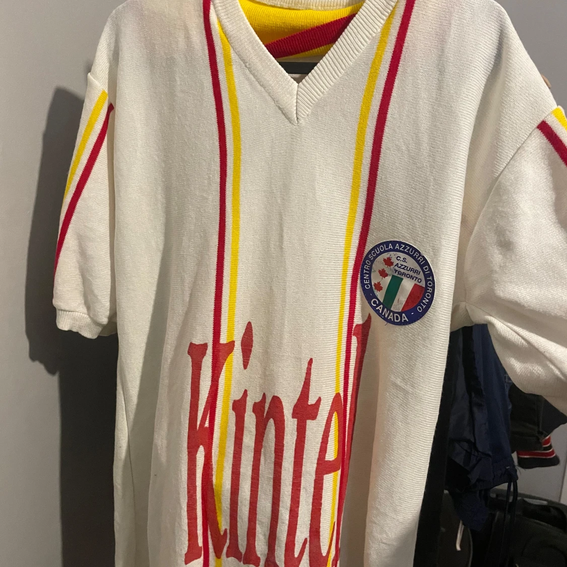 Vit vintage tröja med tryck