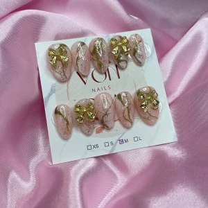 PinkMarble (M);Short Almond; Curved - M: 16 mm, 12 mm, 12,5 mm, 11,5 mm, 10 mm 