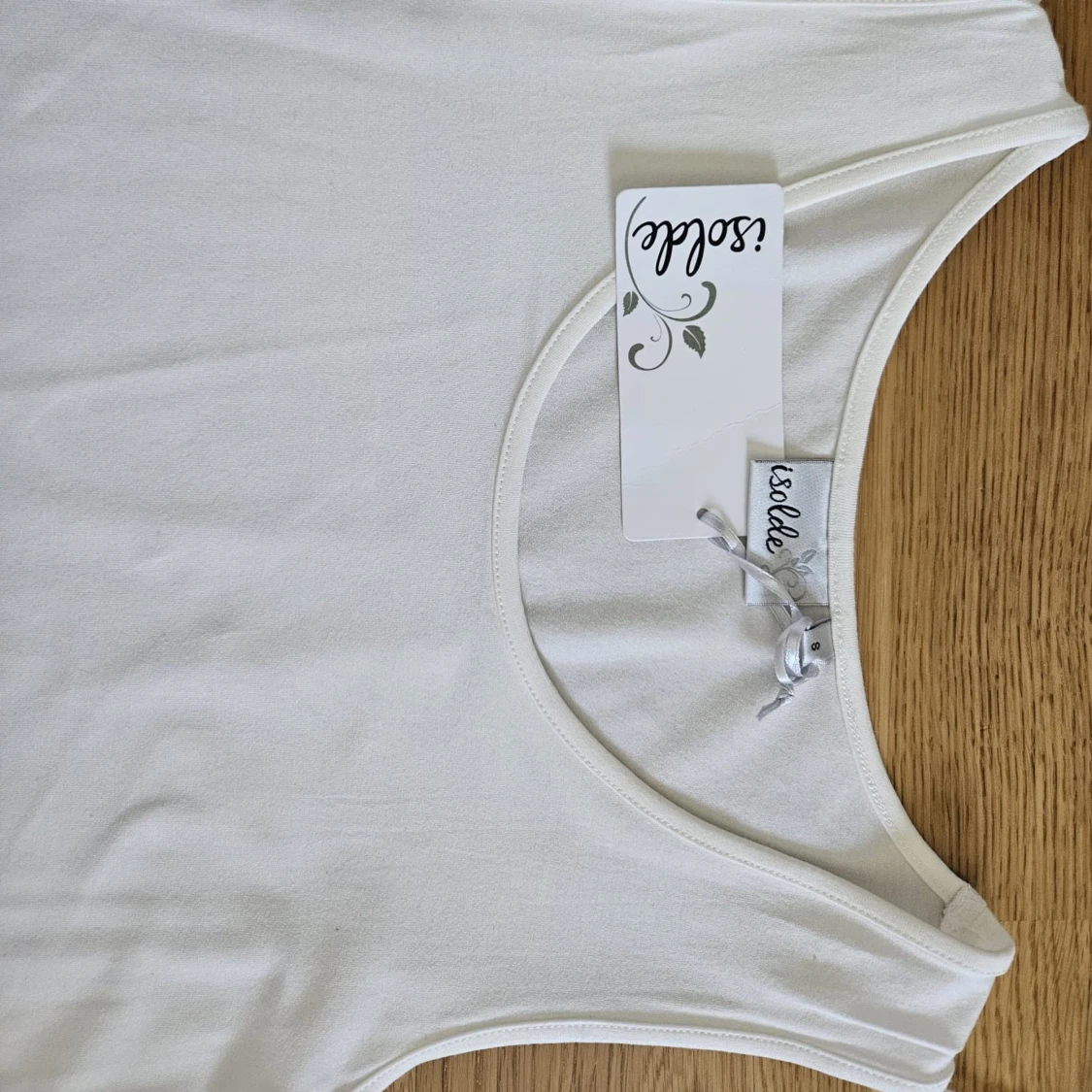 Vit linnetopp med spetskant - 4